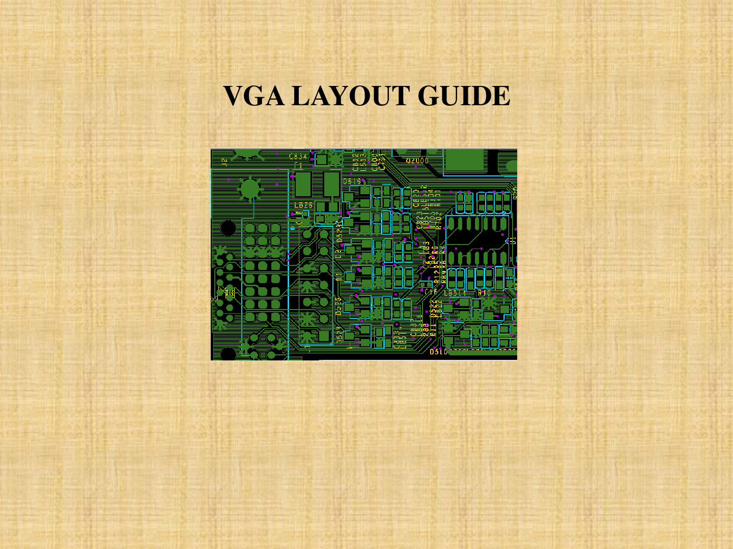VGA信号PCB设计指南