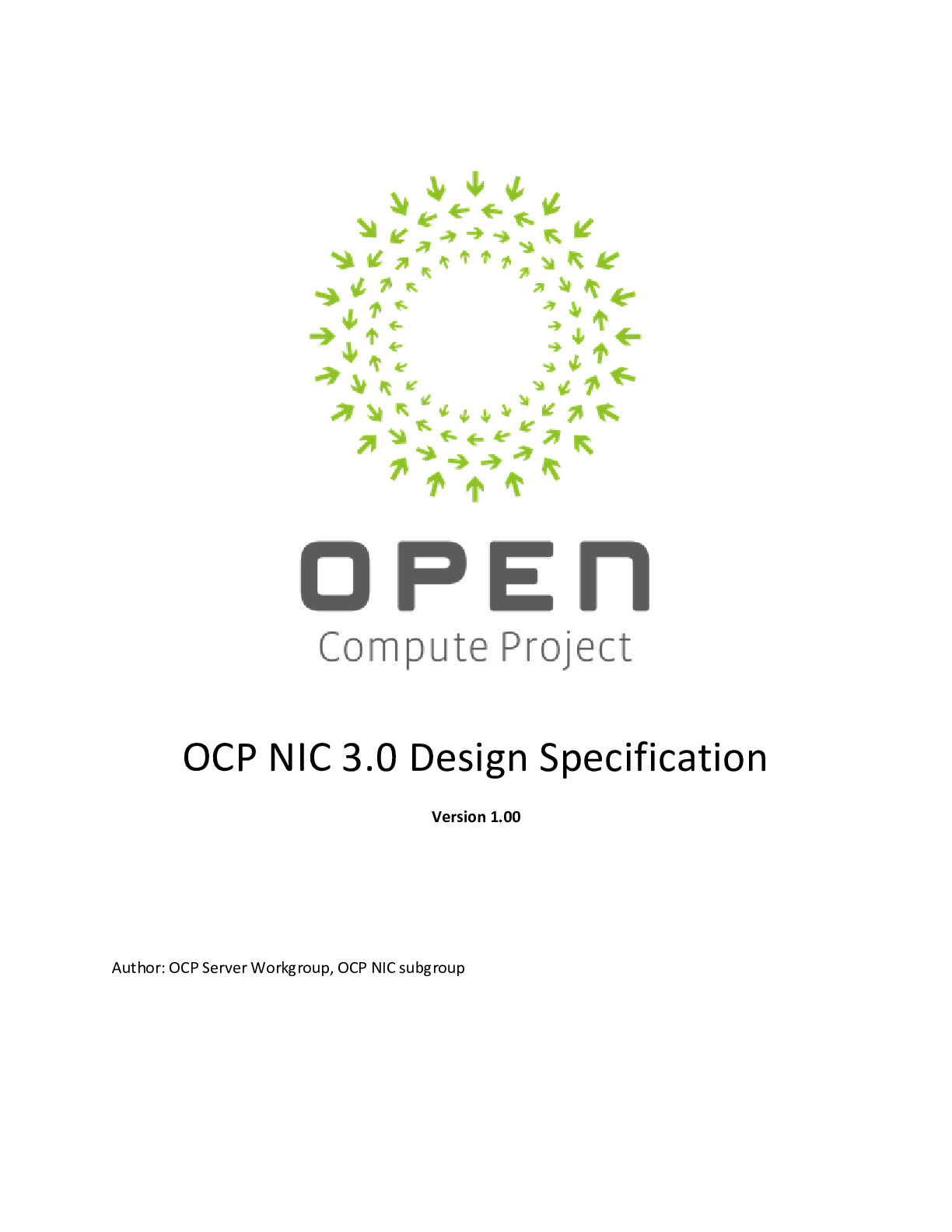 OCP NIC 3.0设计规范