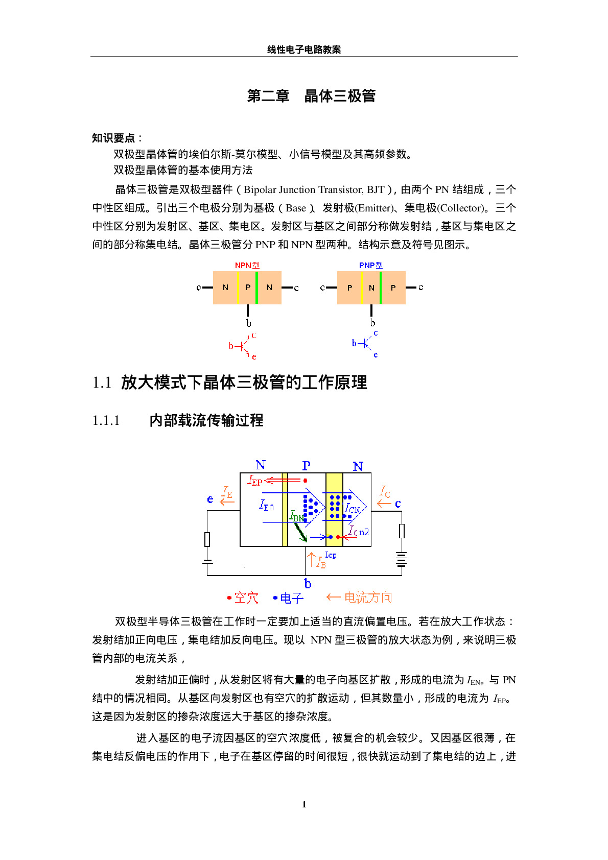 晶体三极管-教案