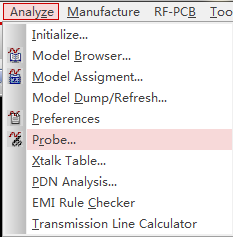 Allegro软件Analyze菜单下的每个命令的具体含义是什么呢？