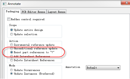 orcad软件怎么按页面的方式有规律的对器件位号进行编排？