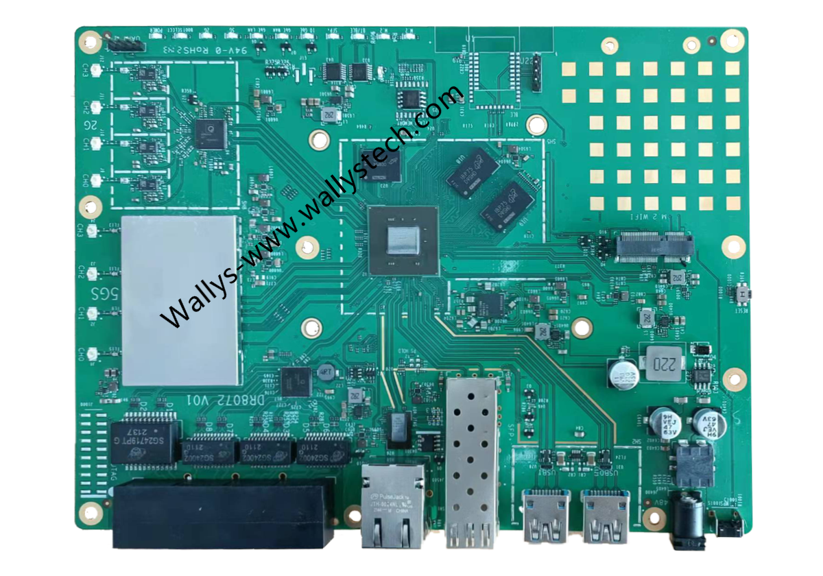 Wallys|wifi6 Qualcomm IPQ8072A 4T4R support QCN9074/QCN6024 MOUDLE OPENWRT 802.11AX 10GE port 10G SFP.