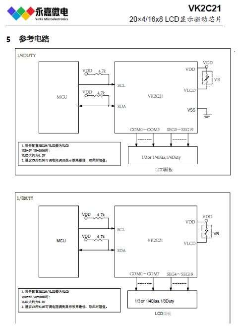 抗静电LCD驱动-VK2C21液晶驱动芯片原厂