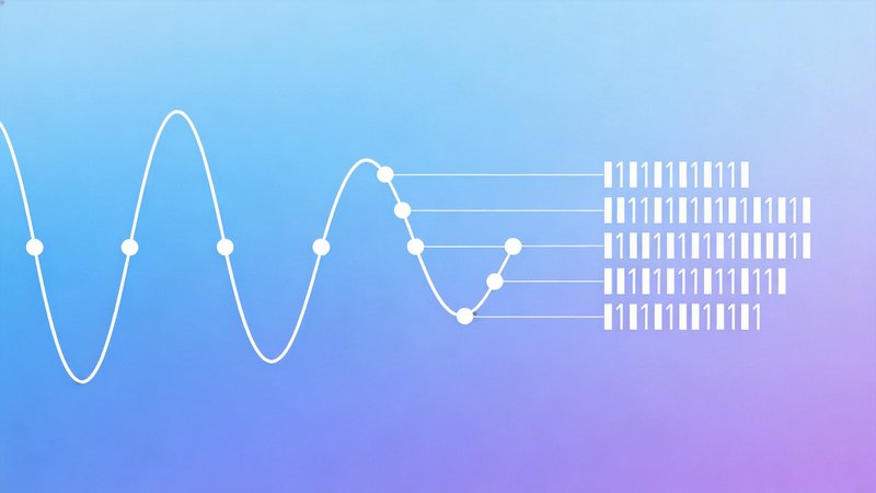 ADC模数转换采样示意图模拟正弦波转换为数字二进制码