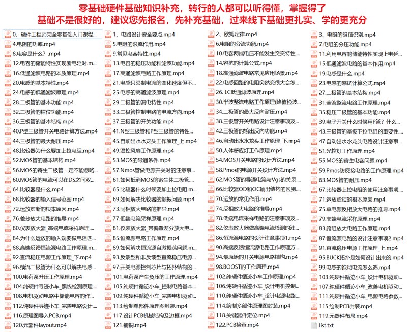 硬件基础课程