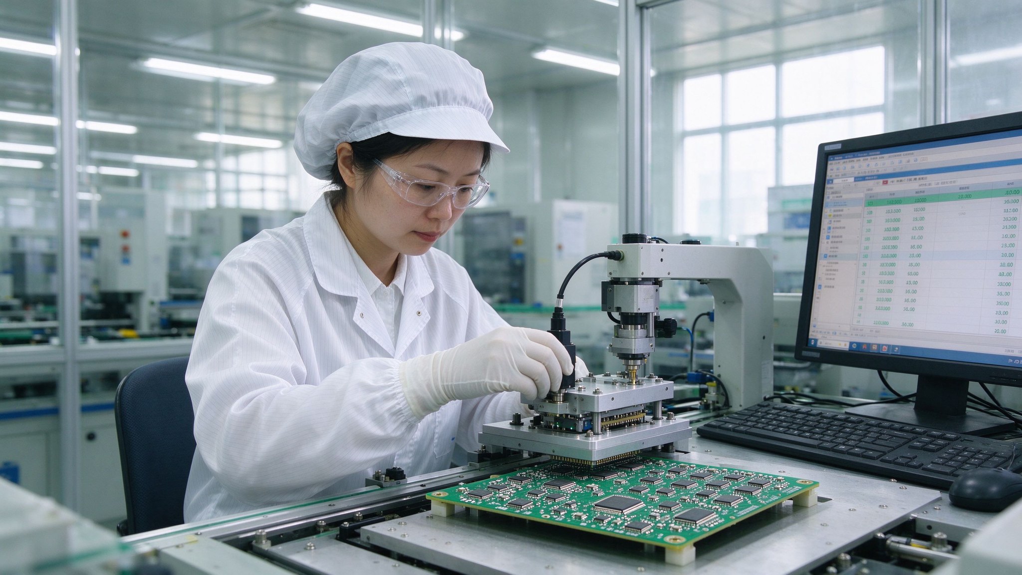 凡亿电路SMT贴片服务凡亿电路质检员操作PCBA测试治具