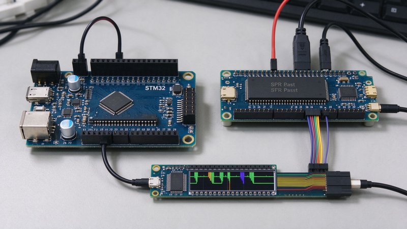 STM32 开发板和 SPI 模块(Flash/传感器),逻辑分析仪测量 SPI 波形,CPOL/CPHA