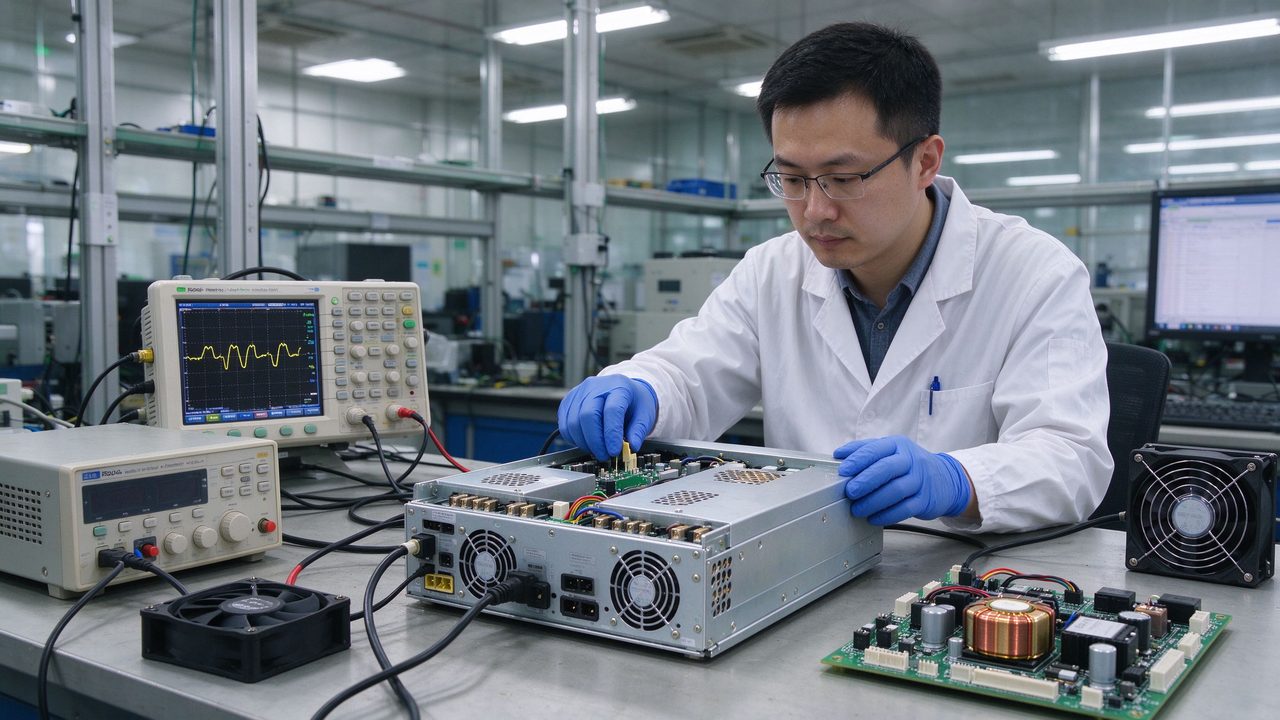 电源工程师培训实验室，工程师调试电源样机