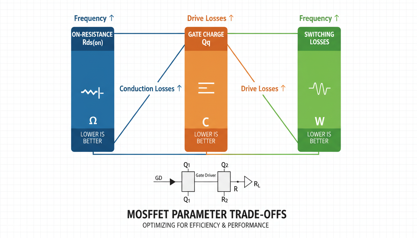 MOSFET参数取舍示意