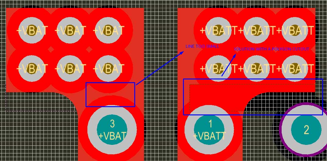 PCB孤立铜区示意