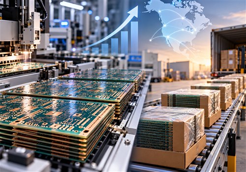 AI生成示意图|PCB生产与订单出货场景