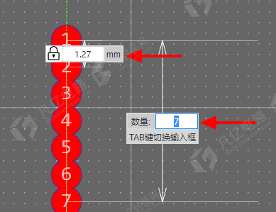 图3-7 放置条形多焊盘