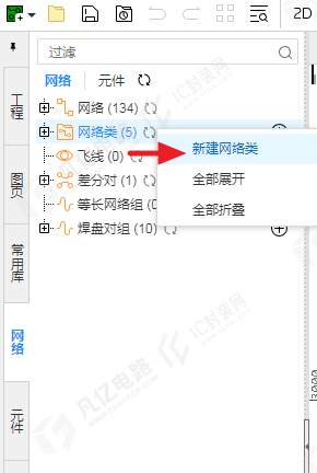 图1-3 创建网络类